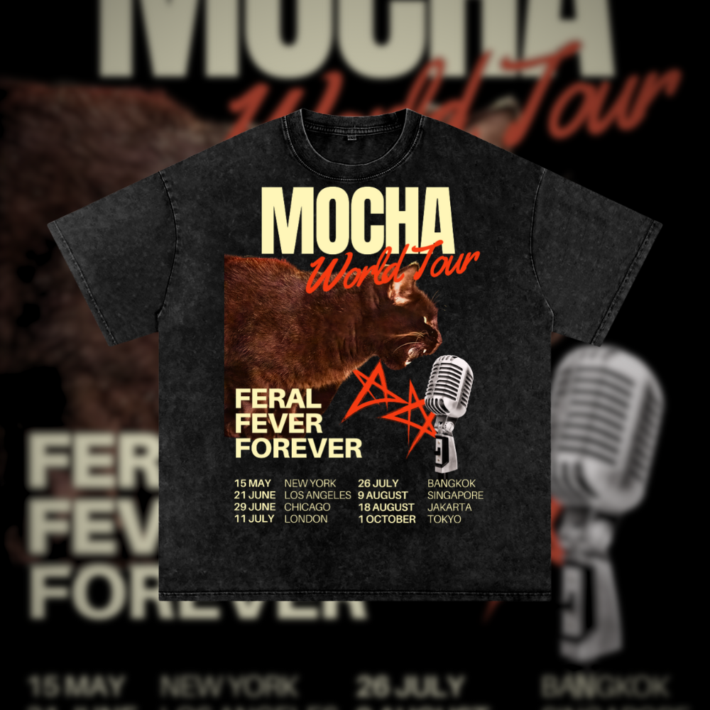 Mocha World Tour Vintage Oversized Shirt