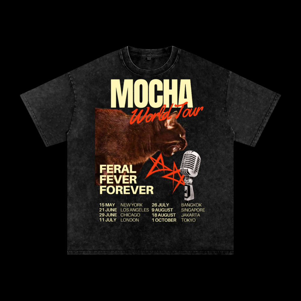 Mocha World Tour Vintage Oversized Shirt