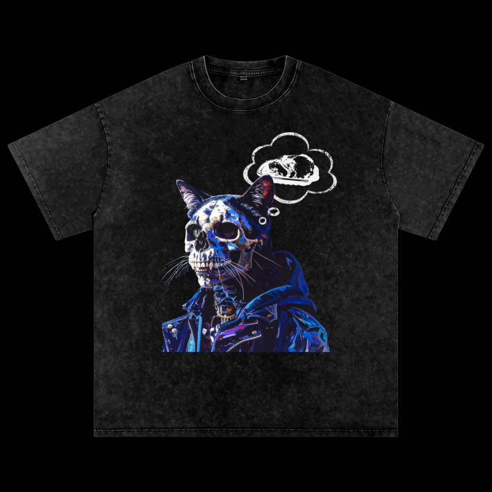 Cat Thinks of Chickin Vintage Graphic Tee