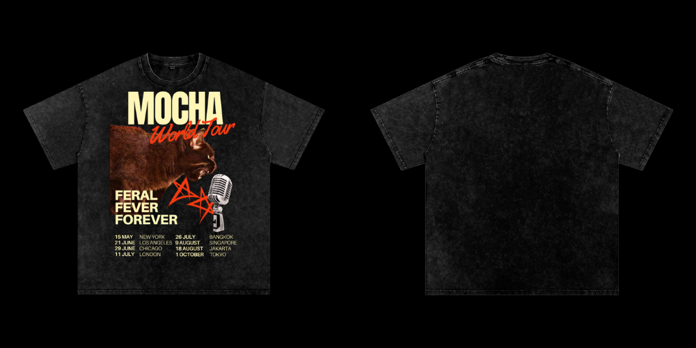 Mocha World Tour Vintage Oversized Shirt